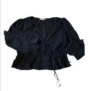 Black Open front Shirt